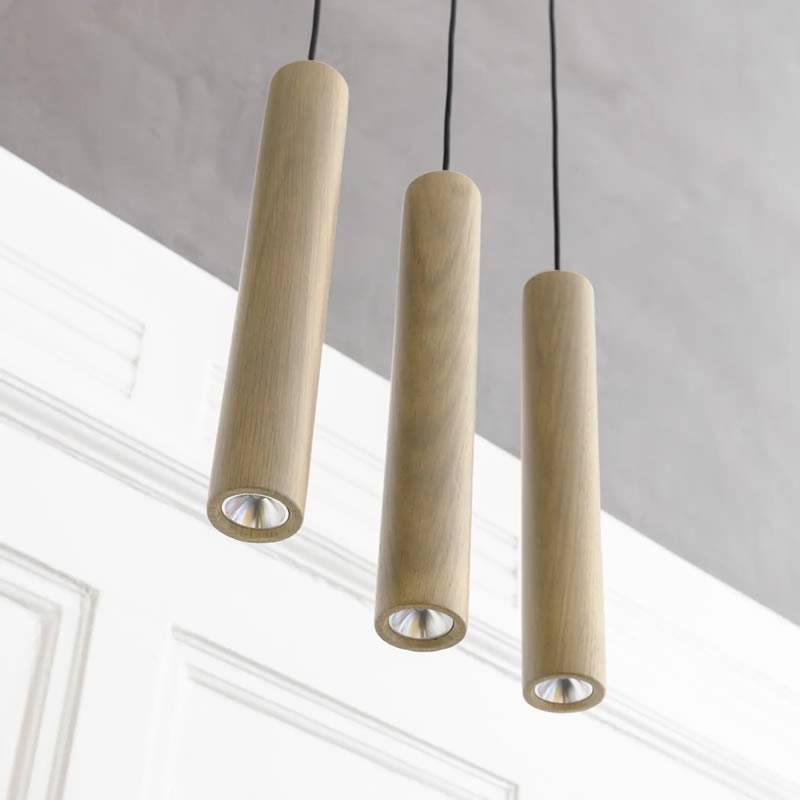 UMAGE Chimes Cluster 3 LED pendant lamp wood