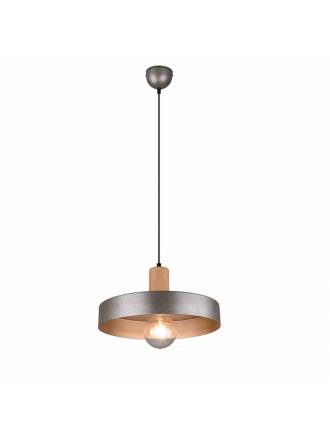 TRIO Gaya E27 wood pendant lamp