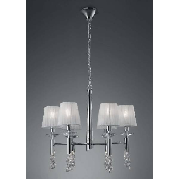 Mantra Tiffany pendant lamp 6L chrome