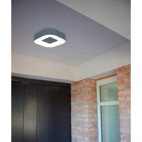LUTEC Ublo LED 16w IP54 square ceiling lamp ambient