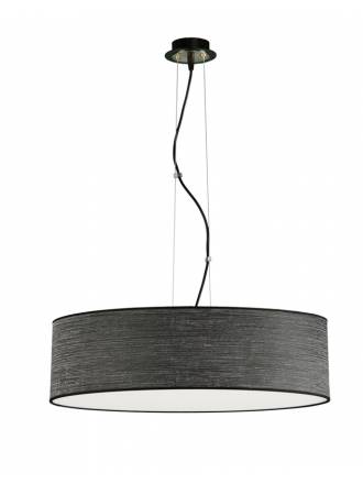 Lámpara colgante Wood LED + mando negro - Ilusoria