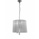 Lampara colgante Tiffany 1 pantalla 50cm cromo de Mantra