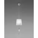 Lampara colgante Tiffany 1 pantalla cromo de Mantra