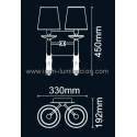 Aplique de pared Tiffany 2 pantallas cromo de Mantra