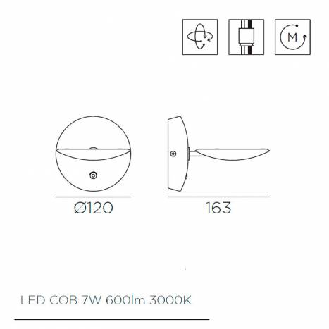 Aplique de pared Sione LED 7w info - MDC