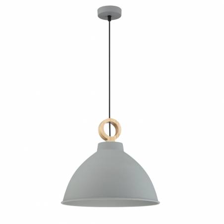 MDC Aroa E27 wood pendant lamp grey