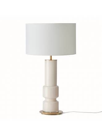 Aromas Lusa E27 glass white table lamp