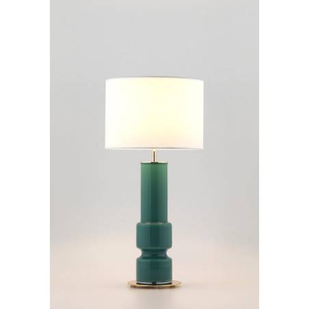 Aromas Lusa E27 glass green table lamp