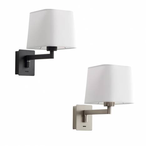 MDC - Finess E27 orientable black wall lamp models