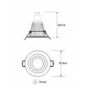 MASLIGHTING Zamack round recessed light LED 6w white