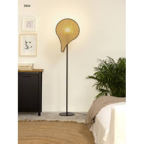 ILUSORIA Palmito 1L E27 raffia floor lamp ambient