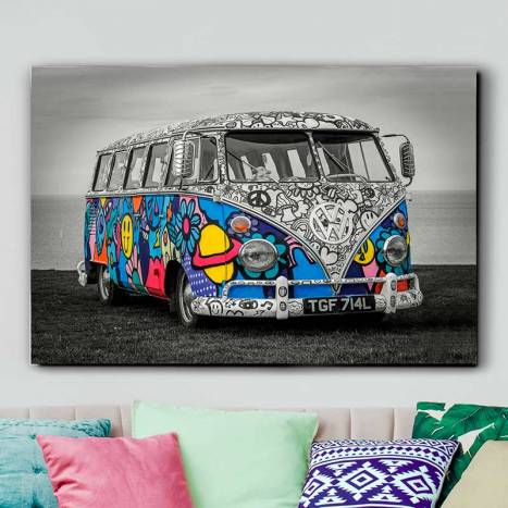 SCHULLER Hippie 120x80 glass printed photography detail