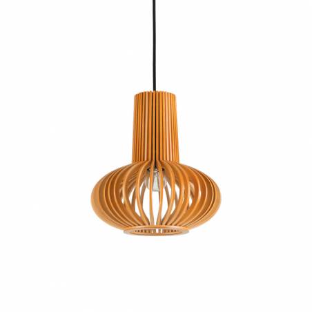 Lámpara colgante Citrus E27 159850 madera - Ideal Lux