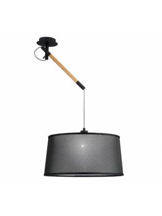 Lámpara colgante Nordica 1L E27 metal negro - Mantra