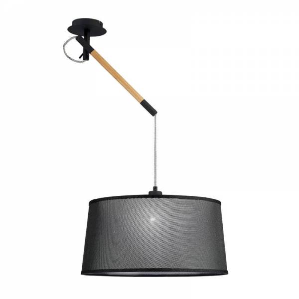 Lámpara colgante Nordica 1L E27 metal negro - Mantra
