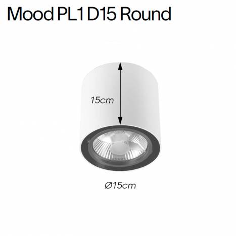 Foco superficie Mood AR111 redondo info - Ideal Lux