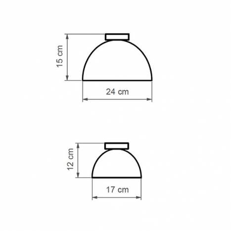 Plafón de techo Absis PL 1L cerámica - Luxcambra