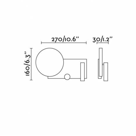 FARO Klee 10+3w LED wall lamp dimmable