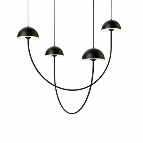 Lámpara colgante Champignon LED 12w negro - Luxcambra 1