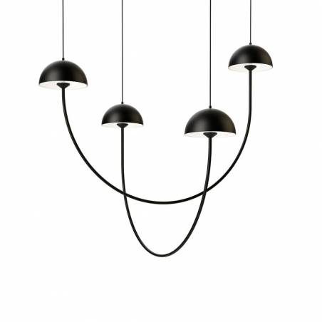 LUXCAMBRA Champignon LED 12w black pendant lamp 1