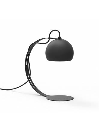 LUXCAMBRA Halley 1L E27 black metal table lamp