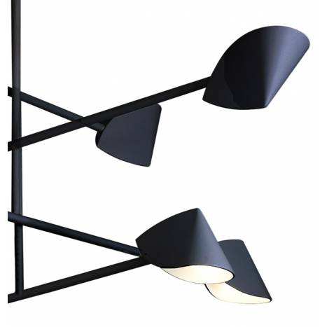 MANTRA Capuccina LED 61w black ceiling lamp detail