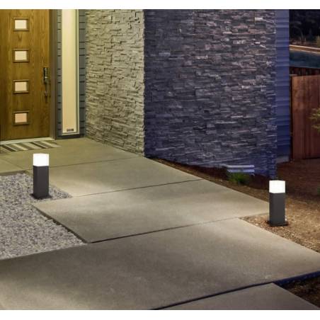 Trio Hudson outdoor bollard LED 30cm anthracite