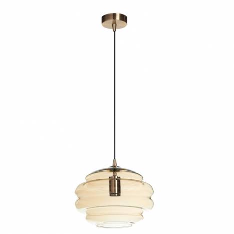 Lámpara colgante Mel 30cm E27 cristal ambar - MDC Lámpara colgante Mel 30cm E27 cristal ambar - MDC