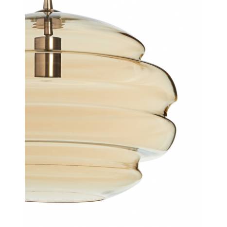 Lámpara colgante Mel E27 cristal ambar detalle - MDC