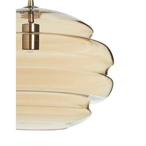 MDC Mel E27 amber glass pendant lamp detail