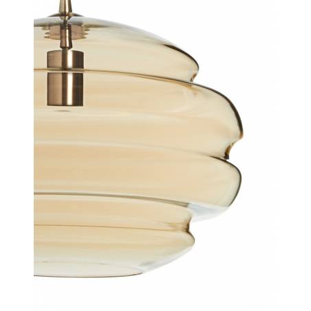 Lámpara colgante Mel E27 cristal ambar detalle - MDC