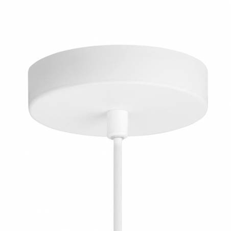 Lámpara colgante Goko 1L E27 aluminio blanco base - MDC