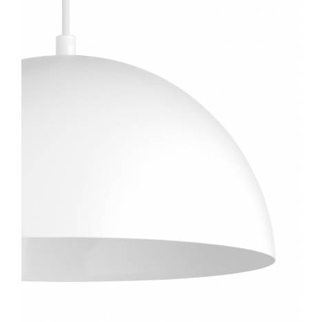 Lámpara colgante Goko 1L E27 aluminio blanco tulipa - MDC