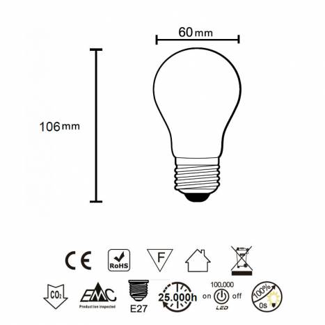 MANTRA LED E27 bulb 9w 360° 1055lm