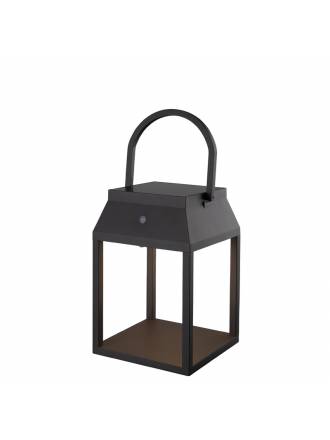 MANTRA Sapporo 29cm LED solar + USB black portable lamp