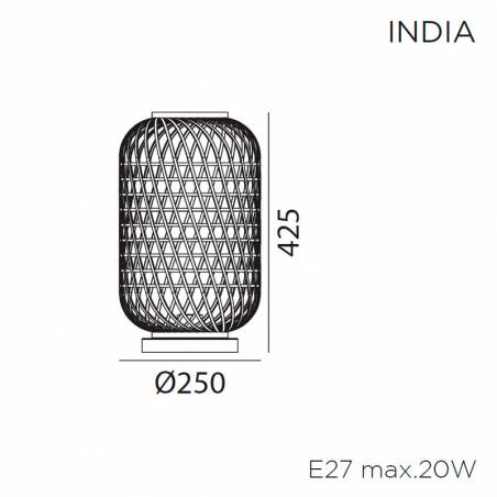 MDC India E27 natural bamboo table lamp info