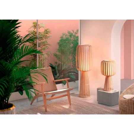Lámpara de pie Cintia E27 bambú natural modelos ambiente - MDC