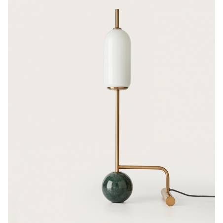 Lámpara de mesa Funn 1L oro marmol verde - Aromas
