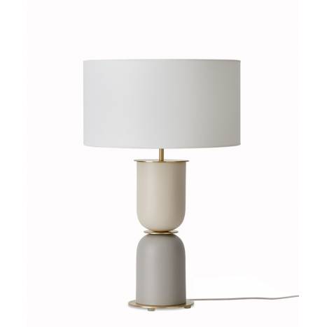 Lámpara de mesa Copo E27 cerámica oro pantalla - Aromas