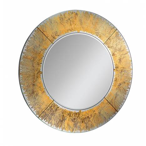 Espejo de pared circular Aurora Ø100cm pan de oro - Schuller