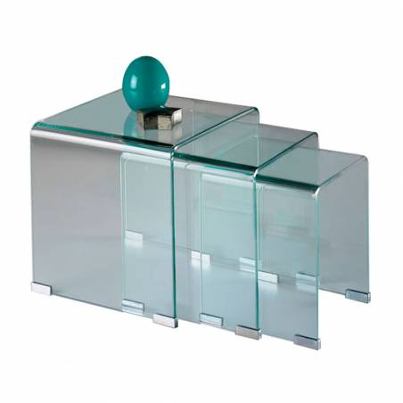 Mesas nido Glass cristal - Schuller