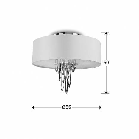 SCHULLER Domo ceiling lamp 4 lights white