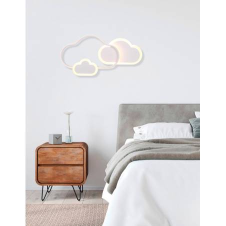 Aplique de pared Cloudy LED RGB + mando ambiente - Trio