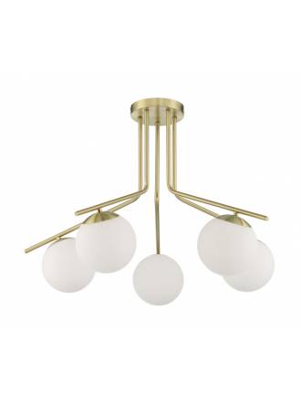 MDC Ronda 5L E27 glass gold ceiling lamp