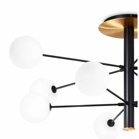 Lámpara de techo Cosmopolitan LED 10L negro detalle - Ideal Lux