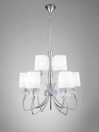 Lampara colgante Loewe 9 luces cromo de Mantra