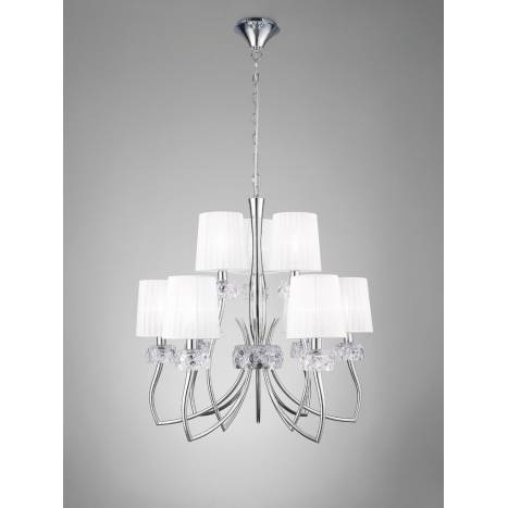 Mantra Loewe pendant lamp 9L chrome