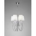 Mantra Loewe pendant lamp 5L 50cm chrome