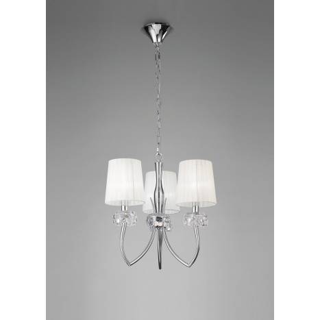 Lampara colgante Loewe 3 luces cromo de Mantra