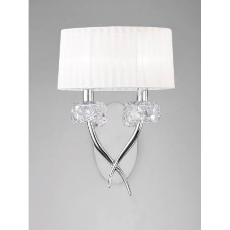 Aplique de pared Loewe 2 luces cromo de Mantra